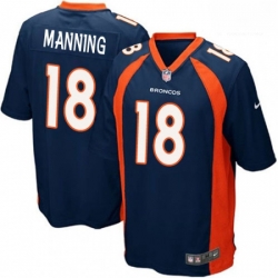 Denver Broncos 18 Peyton Manning Game Navy Blue Alternate NFL Jersey