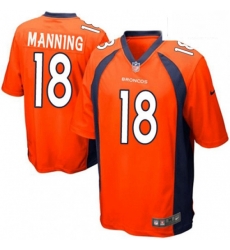 Denver Broncos 18 Peyton Manning Game Orange Team Color NFL Jersey Denver Broncos 18 Peyton Manning Game Orange Team Color NFL Jersey