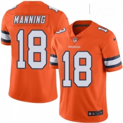 Denver Broncos 18 Peyton Manning Limited Orange Rush Vapor Untouchable NFL Jersey