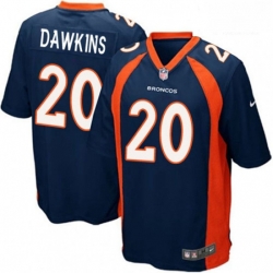 Denver Broncos 20 Brian Dawkins Game Navy Blue Alternate NFL Jersey