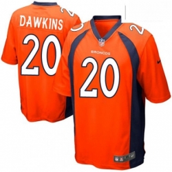 Denver Broncos 20 Brian Dawkins Game Orange Team Color NFL Jersey