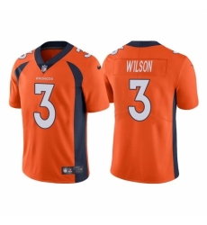 Denver Broncos 3 Russell Wilson Orange Vapor Untouchable Limited Stitched Jersey