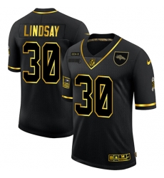 Denver Broncos 30 Phillip Lindsay Black Gold 2020 Salute To Service Limited Jersey