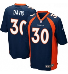 Denver Broncos 30 Terrell Davis Game Navy Blue Alternate NFL Jersey
