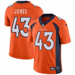 Denver Broncos 43 Joe Jones Orange Team Color Stitched NFL Vapor Untouchable Limited Jersey
