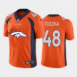 Denver Broncos 48 Derrek Tuszka Orange Team Big Logo Vapor Untouchable Limited Jersey