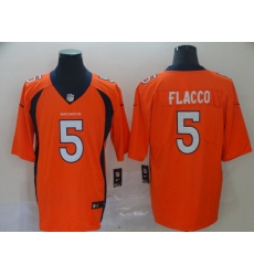 Denver Broncos 5 Joe Flacco Orange Vapor Untouchable Limited Jersey