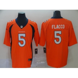 Denver Broncos 5 Joe Flacco Orange Vapor Untouchable Limited Jersey