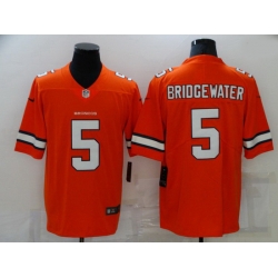 Denver Broncos 5 Teddy Bridgewater Orange Color Rush Limited Jersey