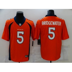 Denver Broncos 5 Teddy Bridgewater Orange Vapor Untouchable Limited Jersey