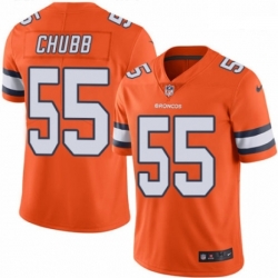 Denver Broncos 55 Bradley Chubb Limited Orange Rush Vapor Untouchable NFL Jersey
