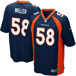 Denver Broncos 58 Von Miller Game Navy Blue Alternate NFL Jersey