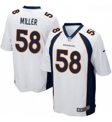 Denver Broncos 58 Von Miller Game White NFL Jersey