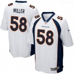 Denver Broncos 58 Von Miller Game White NFL Jersey