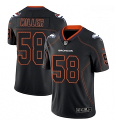 Denver Broncos 58 Von Miller Limited Lights Out Black Rush NFL Jersey