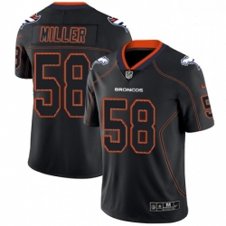 Denver Broncos 58 Von Miller Limited Lights Out Black Rush NFL Jersey