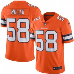 Denver Broncos 58 Von Miller Limited Orange Rush Vapor Untouchable NFL Jersey