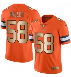 Denver Broncos 58 Von Miller Limited OrangeGold Rush NFL Jersey