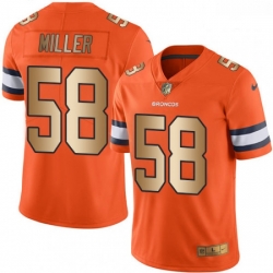 Denver Broncos 58 Von Miller Limited OrangeGold Rush NFL Jersey