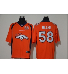 Denver Broncos 58 Von Miller Orange Team Big Logo Number Vapor Untouchable Limited Jersey