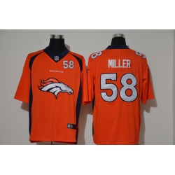 Denver Broncos 58 Von Miller Orange Team Big Logo Number Vapor Untouchable Limited Jersey