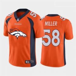 Denver Broncos 58 Von Miller Orange Team Big Logo Vapor Untouchable Limited Jersey