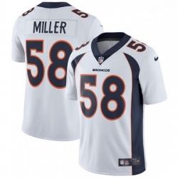 Denver Broncos 58 Von Miller White Vapor Untouchable Limited Player NFL Jersey