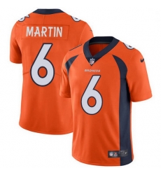 Denver Broncos 6 Sam Martin Orange Team Color Stitched NFL Vapor Untouchable Limited Jersey