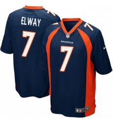 Denver Broncos 7 John Elway Game Navy Blue Alternate NFL Jersey