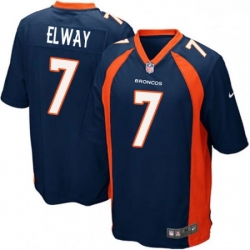 Denver Broncos 7 John Elway Game Navy Blue Alternate NFL Jersey