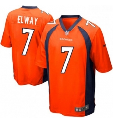 Denver Broncos 7 John Elway Game Orange Team Color NFL Jersey