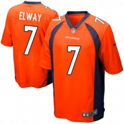 Denver Broncos 7 John Elway Game Orange Team Color NFL Jersey