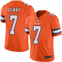 Denver Broncos 7 John Elway Limited Orange Rush Vapor Untouchable NFL Jersey