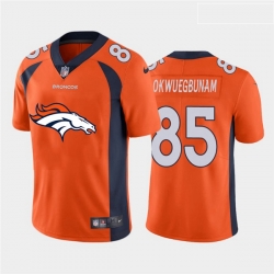 Denver Broncos 85 Albert Okwuegbunam Orange Team Big Logo Vapor Untouchable Limited Jersey