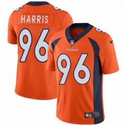 Denver Broncos 96 Shelby Harris Orange Team Color Stitched NFL Vapor Untouchable Limited Jersey