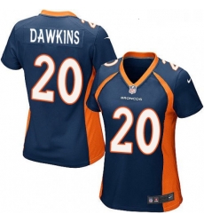 Women's Denver Broncos 20 Brian Dawkins Game Navy Blue Alternate NFL Jersey Women's Denver Broncos 20 Brian Dawkins Game Navy Blue Alternate NFL Jersey