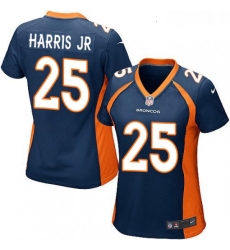 Women's Denver Broncos 25 Chris Harris Jr Game Navy Blue Alternate NFL Jersey