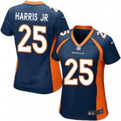 Women's Denver Broncos 25 Chris Harris Jr Game Navy Blue Alternate NFL Jersey
