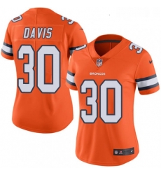 Women's Denver Broncos 30 Terrell Davis Limited Orange Rush Vapor Untouchable NFL Jersey Women's Denver Broncos 30 Terrell Davis Limited Orange Rush Vapor Untouchable NFL Jersey