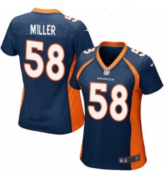 Women's Denver Broncos 58 Von Miller Game Navy Blue Alternate NFL Jersey Women's Denver Broncos 58 Von Miller Game Navy Blue Alternate NFL Jersey