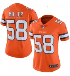 Women's Denver Broncos 58 Von Miller Limited Orange Rush Vapor Untouchable NFL Jersey Women's Denver Broncos 58 Von Miller Limited Orange Rush Vapor Untouchable NFL Jersey