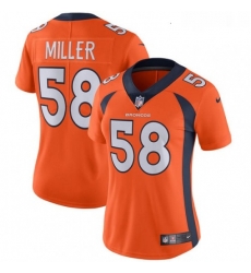 Women's Denver Broncos 58 Von Miller Orange Team Color Vapor Untouchable Limited Player NFL Jersey Women's Denver Broncos 58 Von Miller Orange Team Color Vapor Untouchable Limited Player NFL Jersey