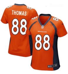Women's Denver Broncos 88 Demaryius Thomas Game Orange Team Color NFL Jersey Women's Denver Broncos 88 Demaryius Thomas Game Orange Team Color NFL Jersey