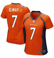 Womens Nike Denver Broncos 7 John Elway Game Orange Team Color NFL Jersey_164156 Womens Nike Denver Broncos 7 John Elway Game Orange Team Color NFL Jersey_164156