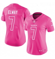 Womens Nike Denver Broncos 7 John Elway Limited Pink Rush Fashion NFL Jersey_164629 Womens Nike Denver Broncos 7 John Elway Limited Pink Rush Fashion NFL Jersey_164629