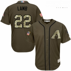 Majestic Arizona Diamondbacks 22 Jake Lamb Green Salute To Service MLB Jersey 