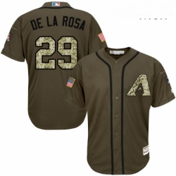 Majestic Arizona Diamondbacks 29 Jorge De La Rosa Green Salute To Service MLB Jersey 