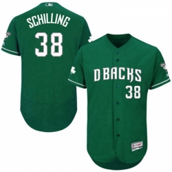 Majestic Arizona Diamondbacks 38 Curt Schilling Green Celtic Flexbase Authentic Collection MLB Jersey