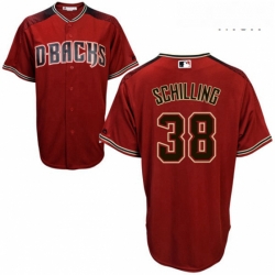 Majestic Arizona Diamondbacks 38 Curt Schilling Red Alternate Cool Base MLB Jersey