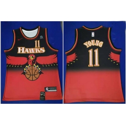 Atlanta Hawks 11 Trae Young Red Throwback Swingman Jersey